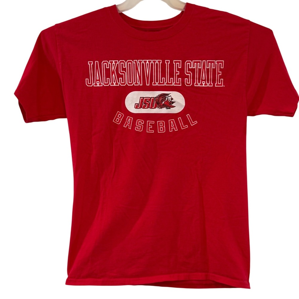 Champion Jacksonville State Baseball Red T-Shirt Mens  JSU Gamecocks NCAA Medium